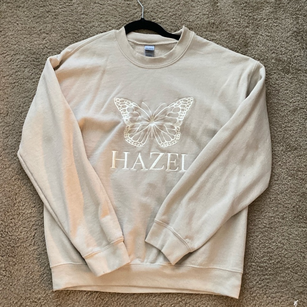 Hazel Boutique Nude Butterfly Sweatshirt